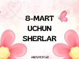 8-mart uchun sherlar